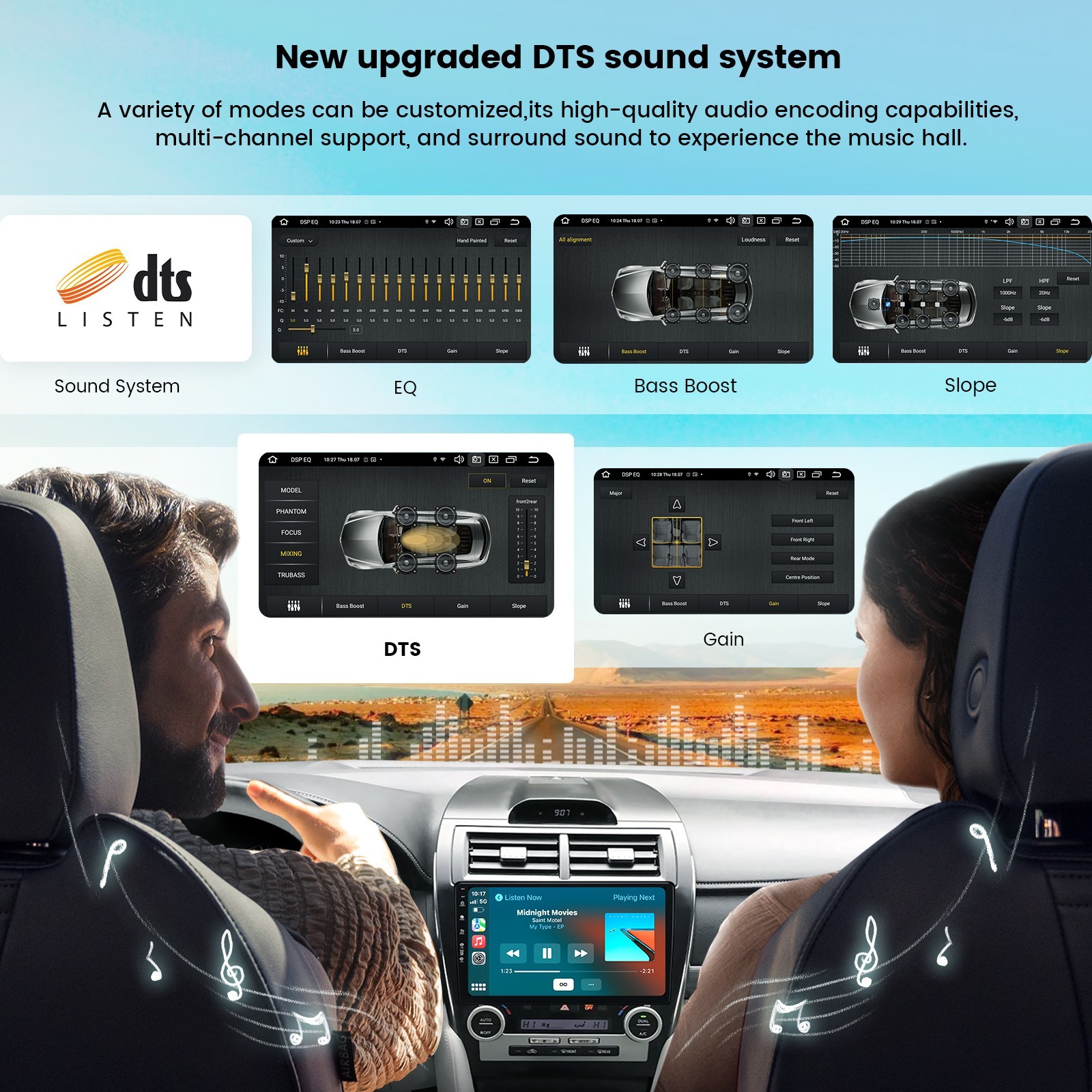 Roadanvi X12 10.2″ Car Stereo for Toyota Camry 2012-2014 CarPlay GPS QLED WiFi