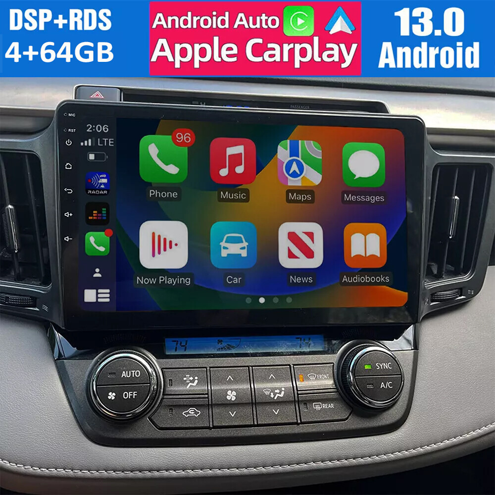 For Toyota RAV4 2013-2018 Android 13 Car Stereo GPS Navi Radio Carplay BT 4+64GB