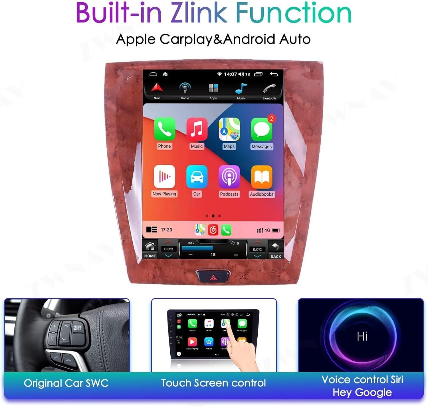 12.1” Large Screen CarPlay Car Radio GPS 6+128GB For Jaguar Xk Xkr-s 2006-2013