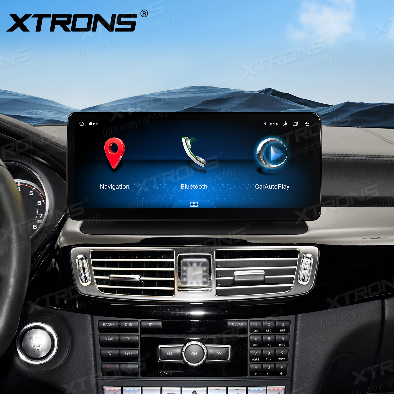 12.3″ Android 14 8-Core 64GB CarPlay Stereo GPS Navi WIFI For Benz CLS-W218 C218
