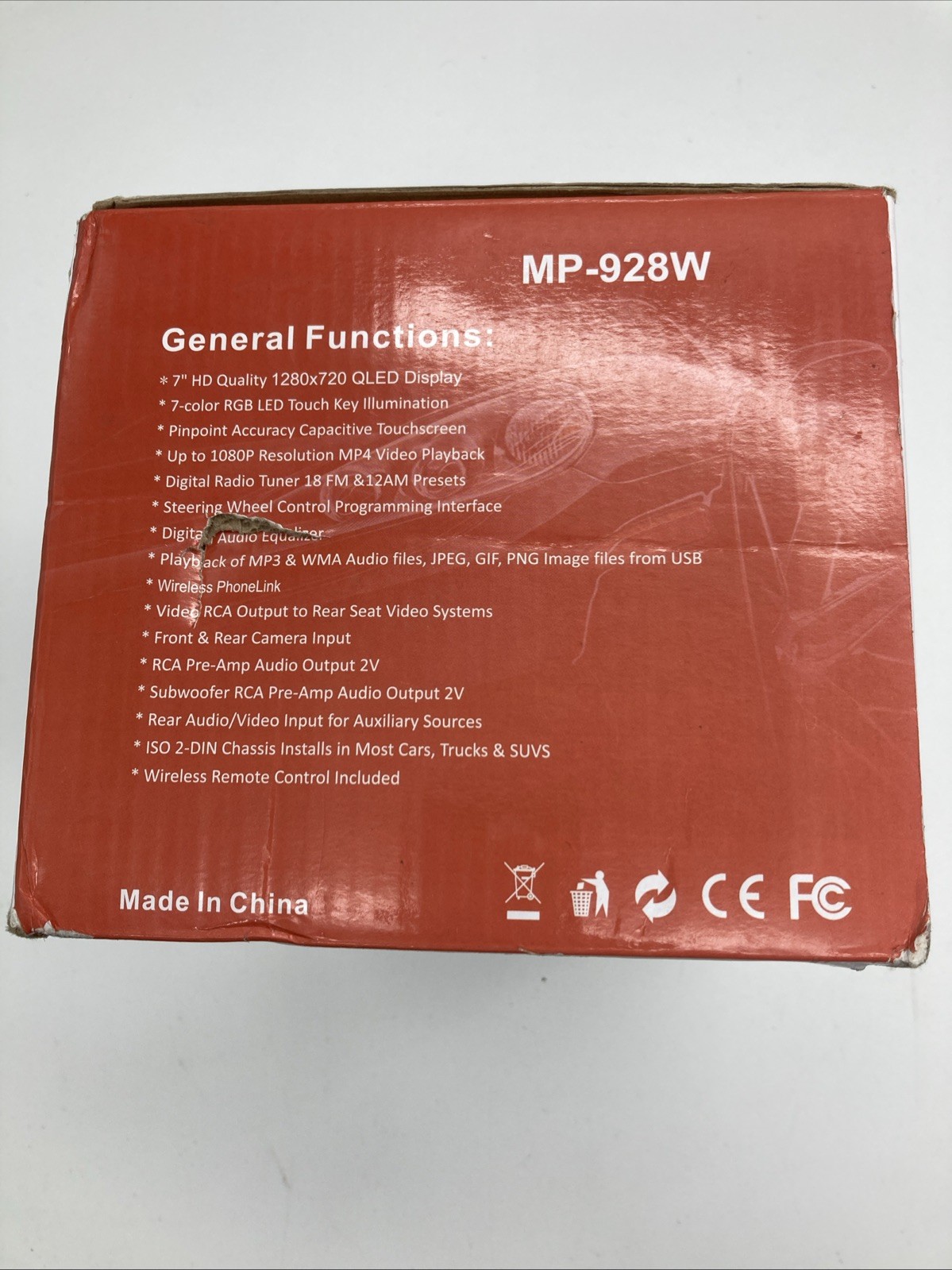 MP-928V 2 DIN 7″ Touchscreen Car MP5 Player Bluetooth USB Front Rear Camera MR