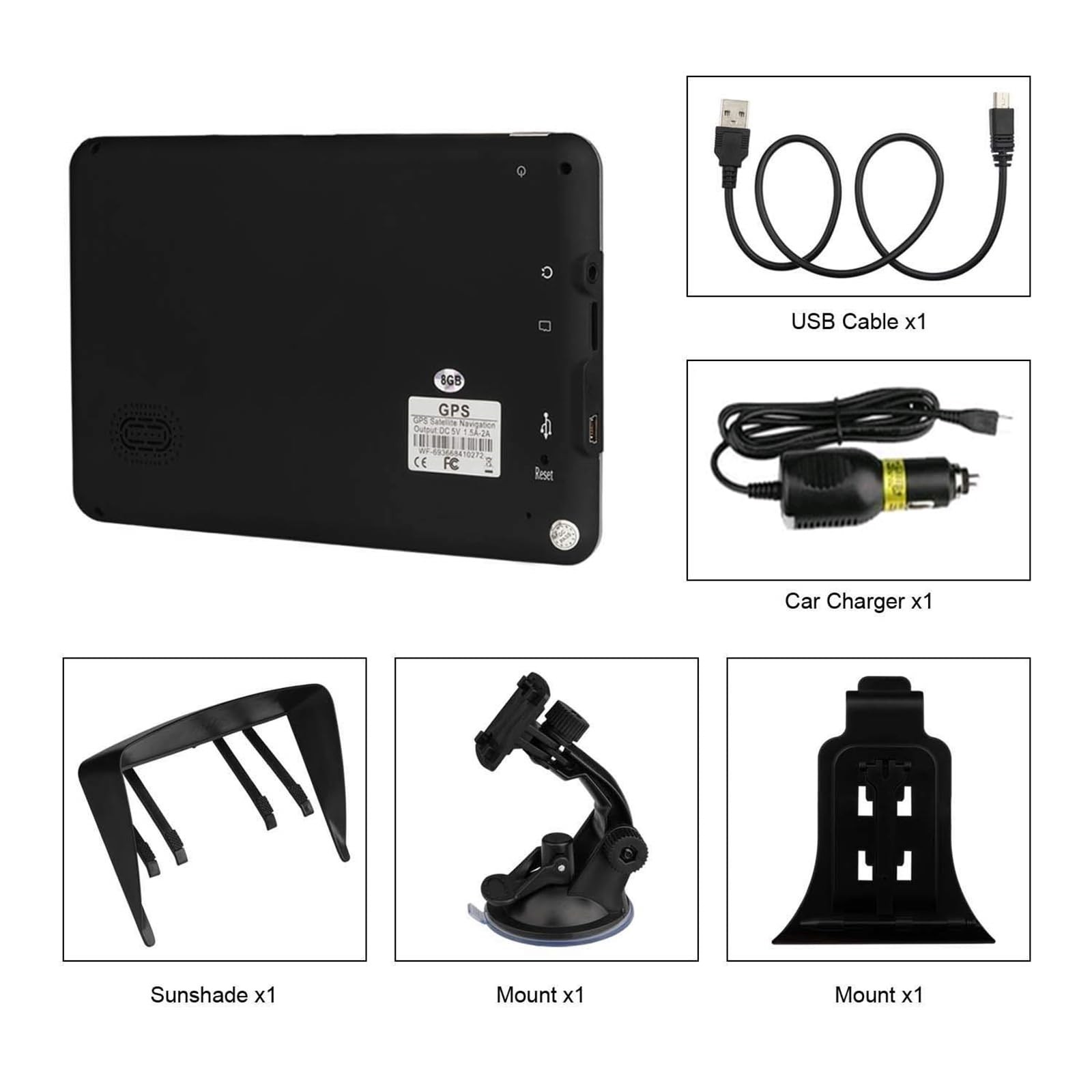 LONGRUF 7″ GPS Navigation for Car, 2025 Map, Voice, Touch Screen, Speed Alerts