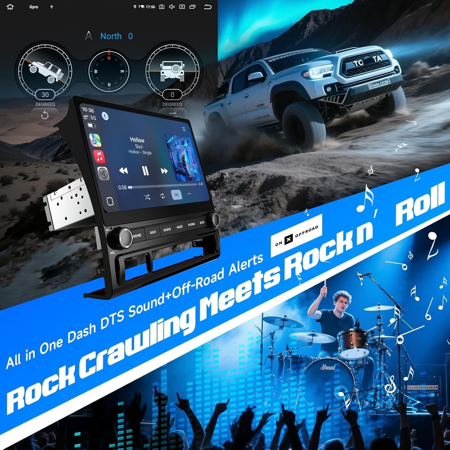 Dasaita Car stereo 6GB+64GB Car Stereo for Toyota Tacoma 2005-2015 CarPlay