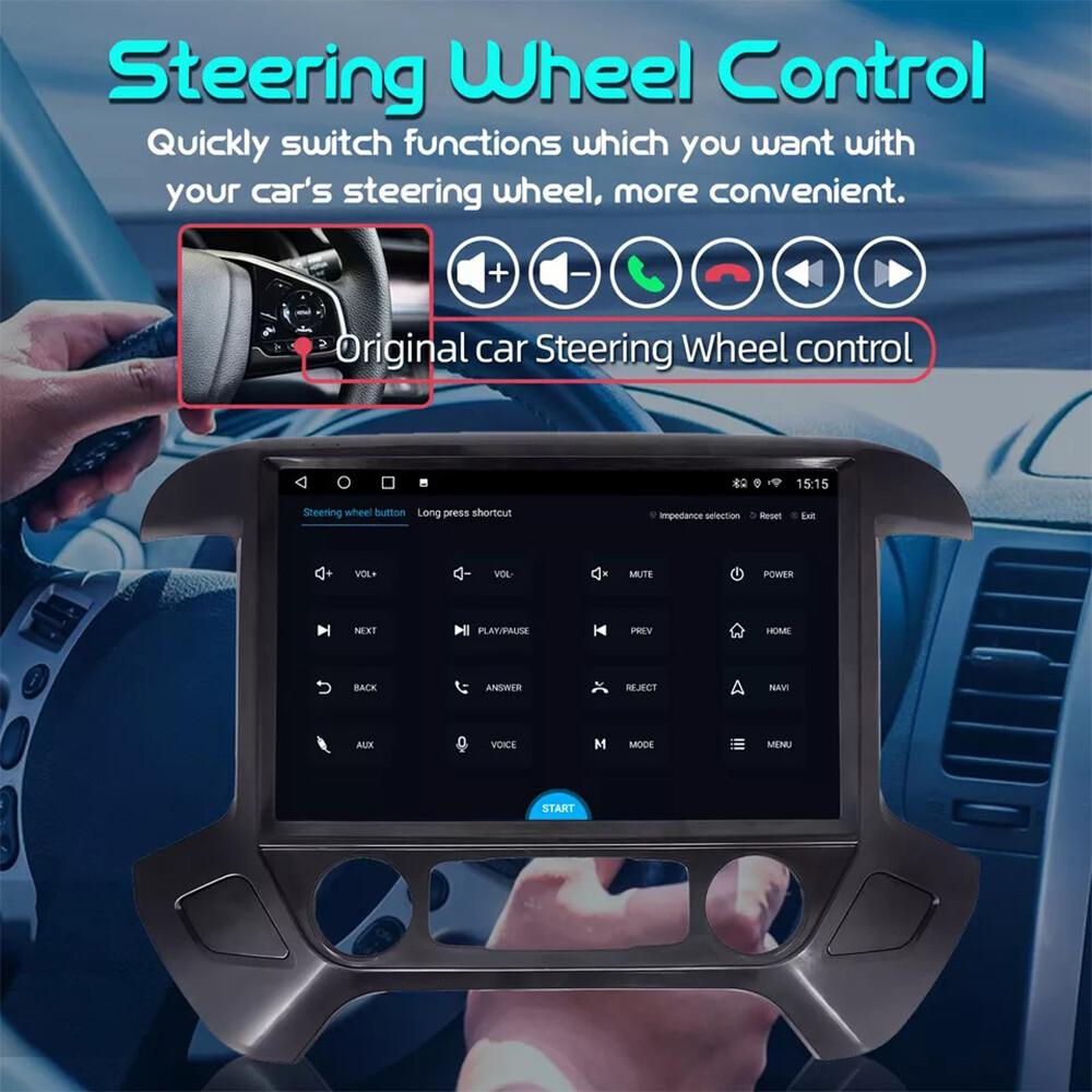 13.1″ Car Radio Stereo CarPlay For Chevy Silverado GMC Sierra 2014-2018 8+256GB