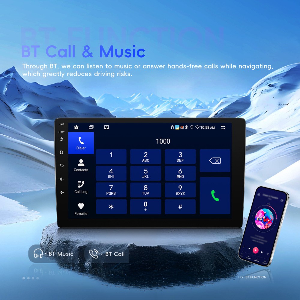 6G+128G 8 Core 2 Din CarPlay Car Stereo Radio Android 15.0 GPS Navi DSP WIFI IPS