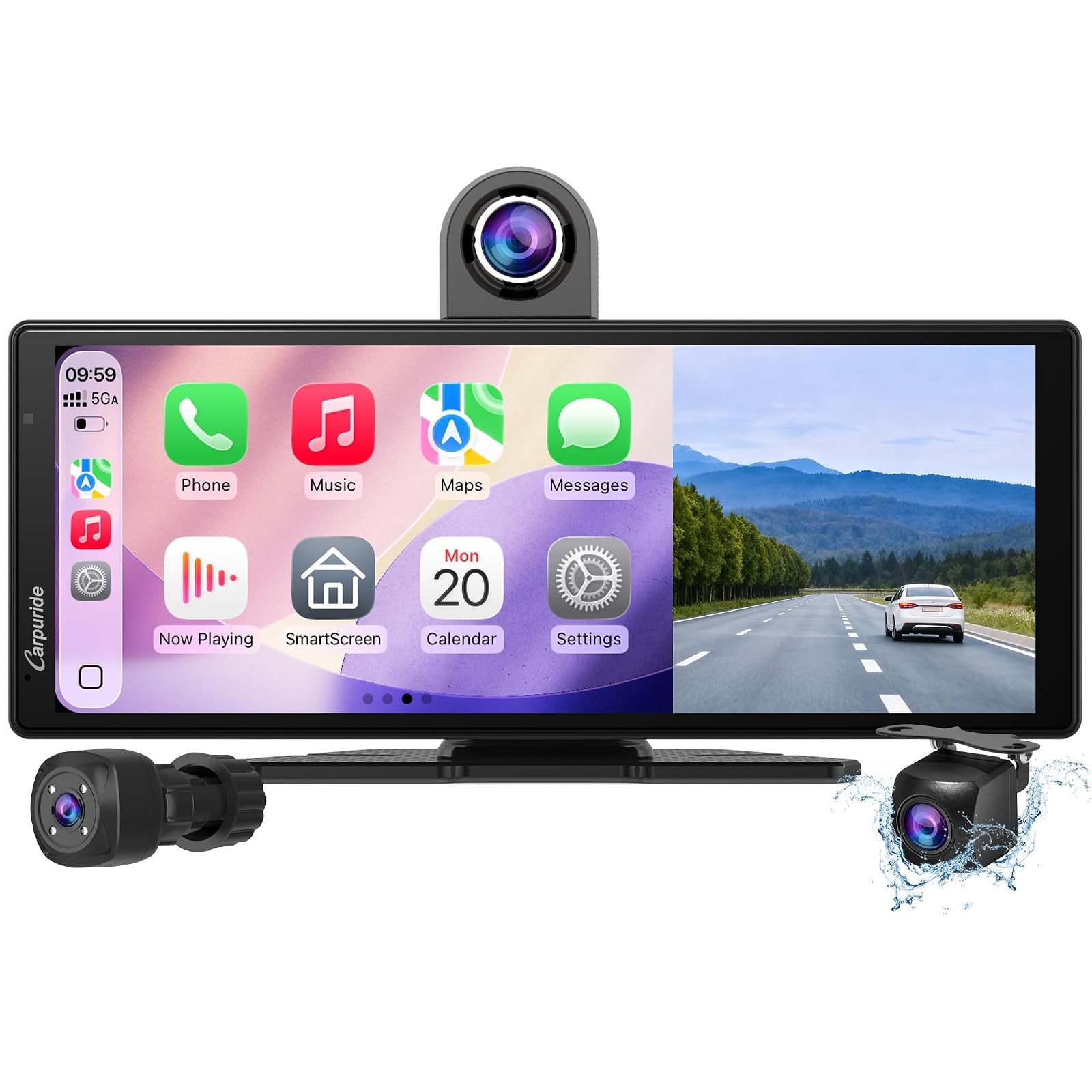 Carpuride W903S3 9.33in Wireless Carplay Screen 4K Front Camera