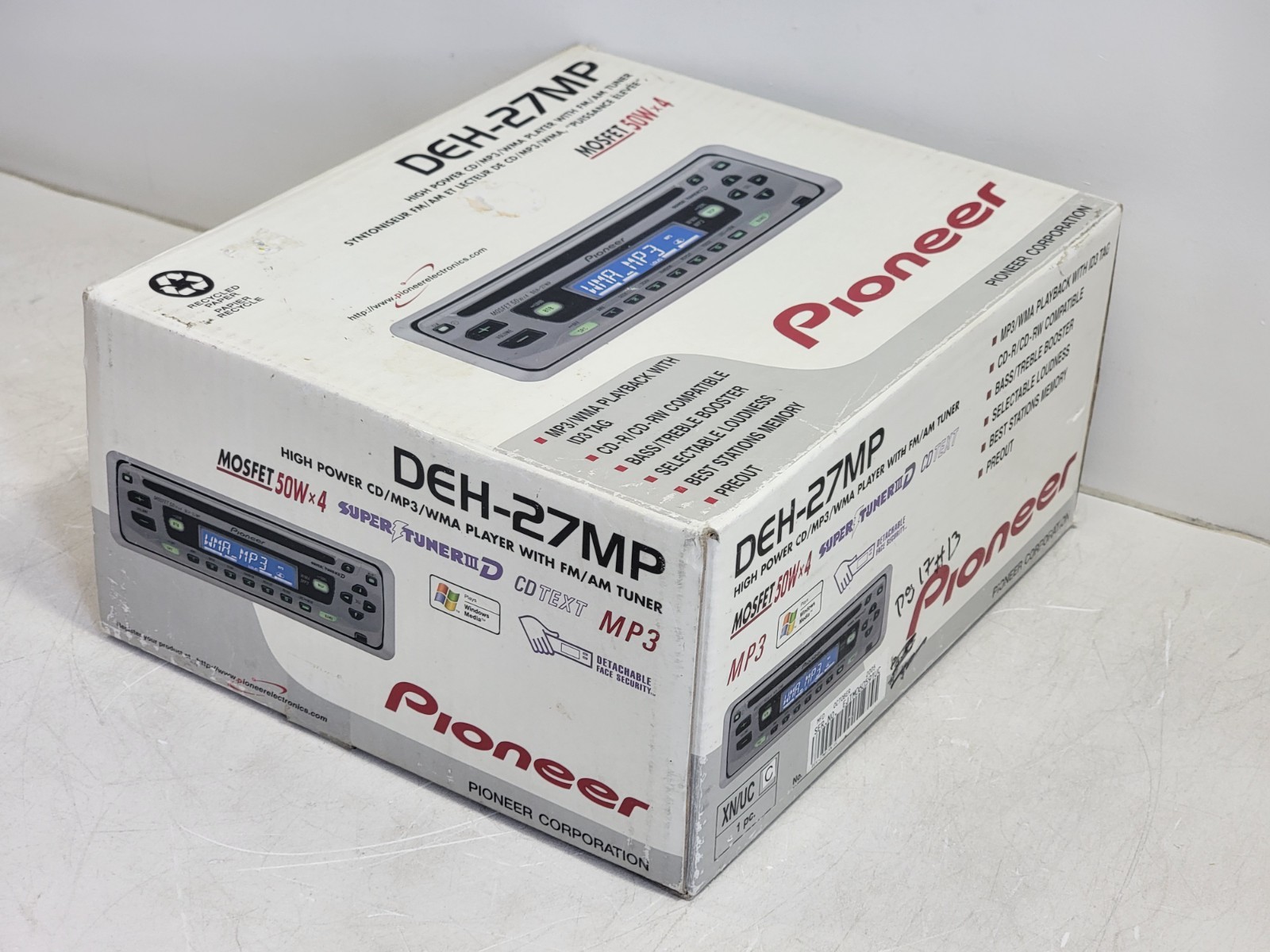 Pioneer DEH-27MP CD Receiver w/ Mp3/Wma Playback Car Radio – New Old Stock!!