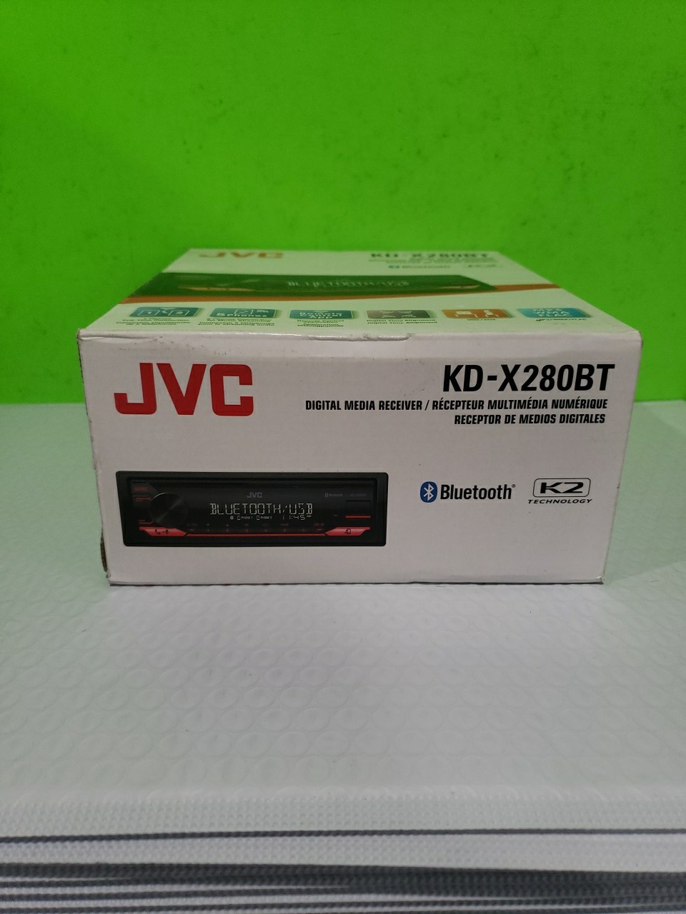 JVC KD-X280 BT Bluetooth Digital Car Media Receiver Single DIN AM/FM Radio Open