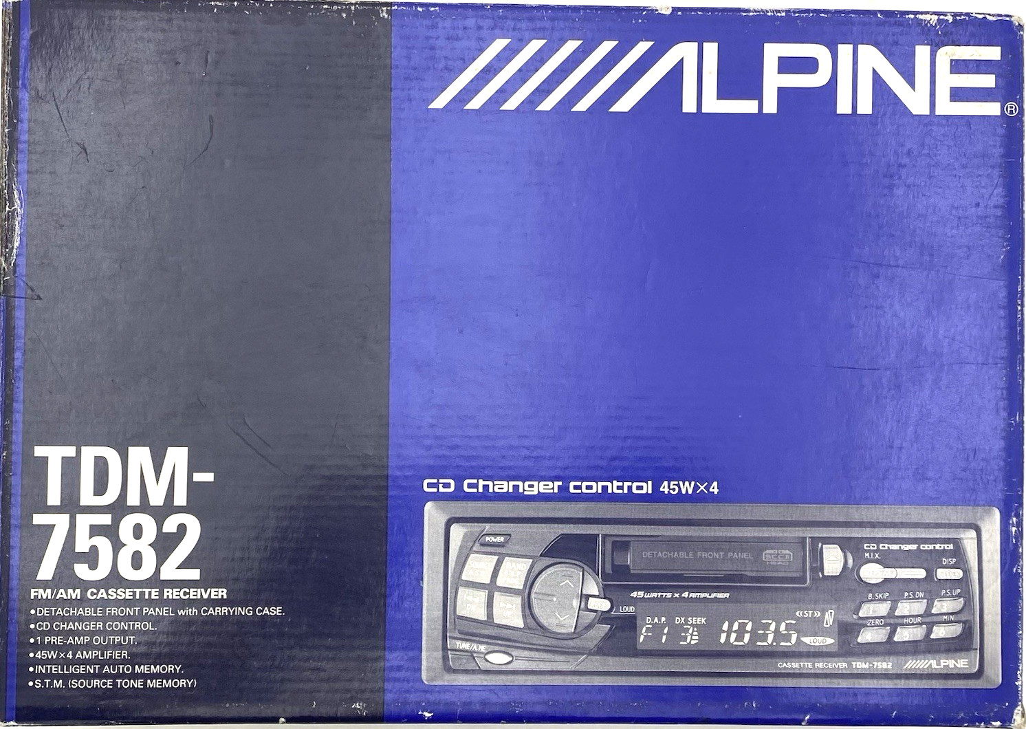 ALPINE TDM-7582 CAR STEREO CASSETTE TAPE PLAYER HEAD UNIT OLD SCHOOL