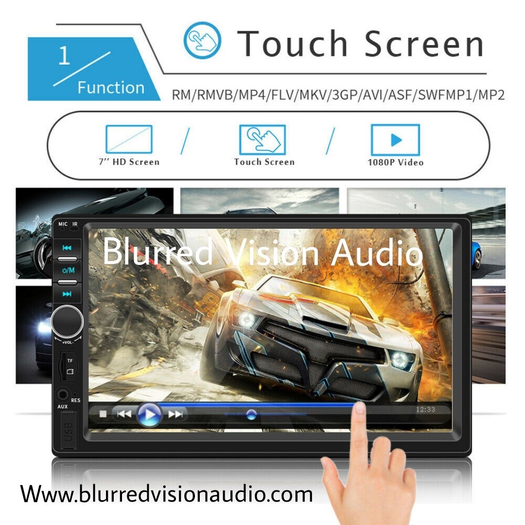Blurred Vision BV-7018B Double Din in-Dash Head Unit Bluetooth Mirrorlink New