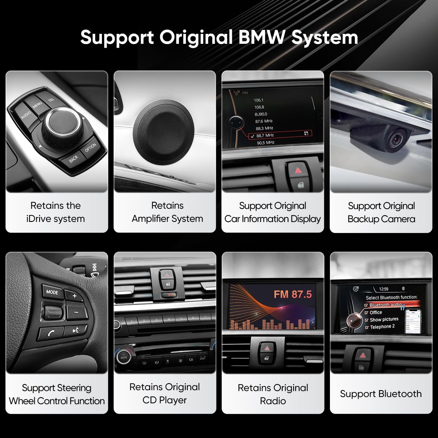 AINAVITO 10″ F30 Carplay Screen Radio for BMW 3/4 Series 4G+64G 8 Core *6126A4A