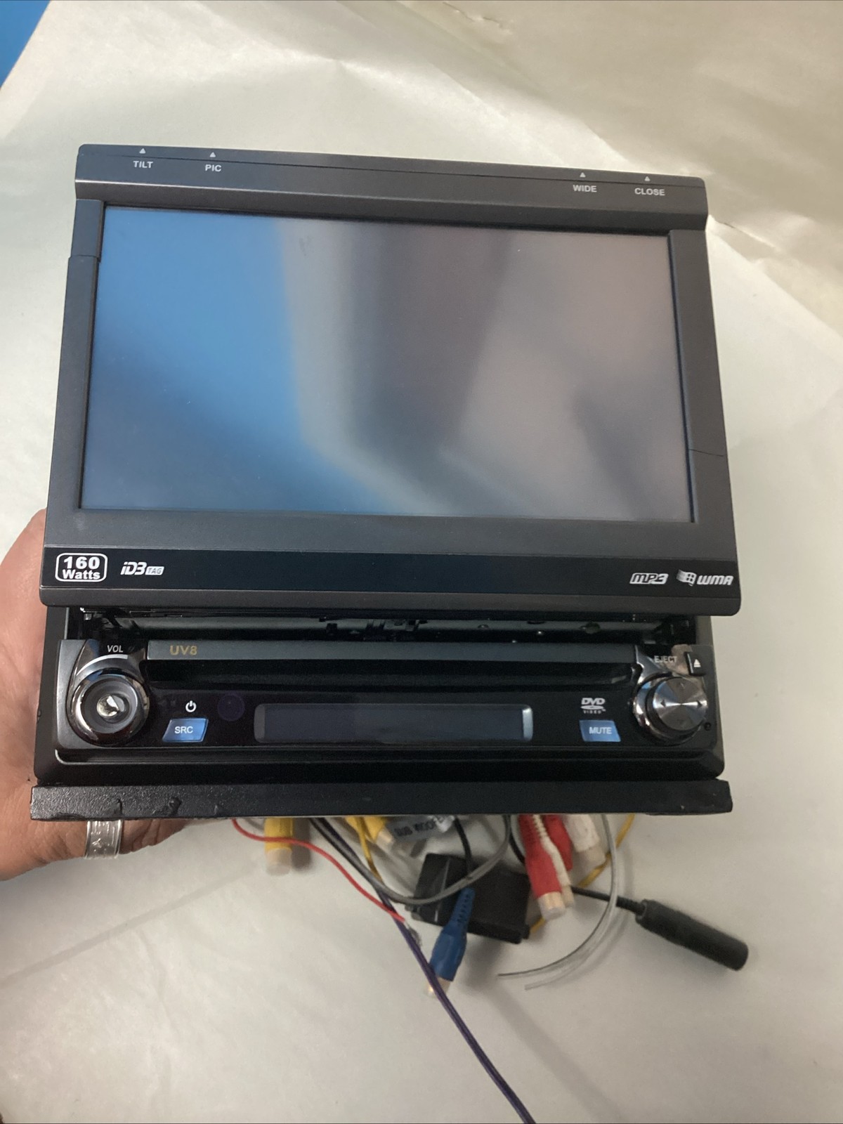 Phase Linear By Jensen UV8 DVD/MP3/WMA Car Stereo Receiver w/7” TFT Display READ