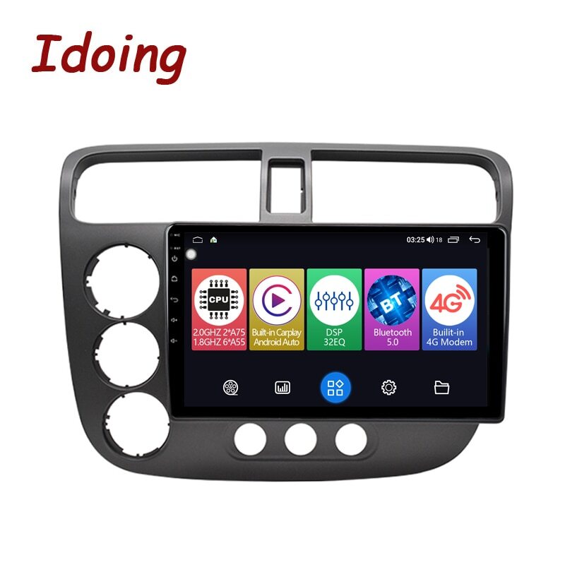 Car Apple CarPlay Android Stereo Radio For Honda Civic 2001 2002 2003 2004 2005