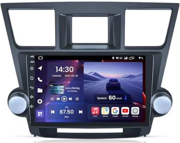 8 Core 4+32G for Toyota Highlander 2008-2012 Radio Stereo Upgrade: 10.1 Inch