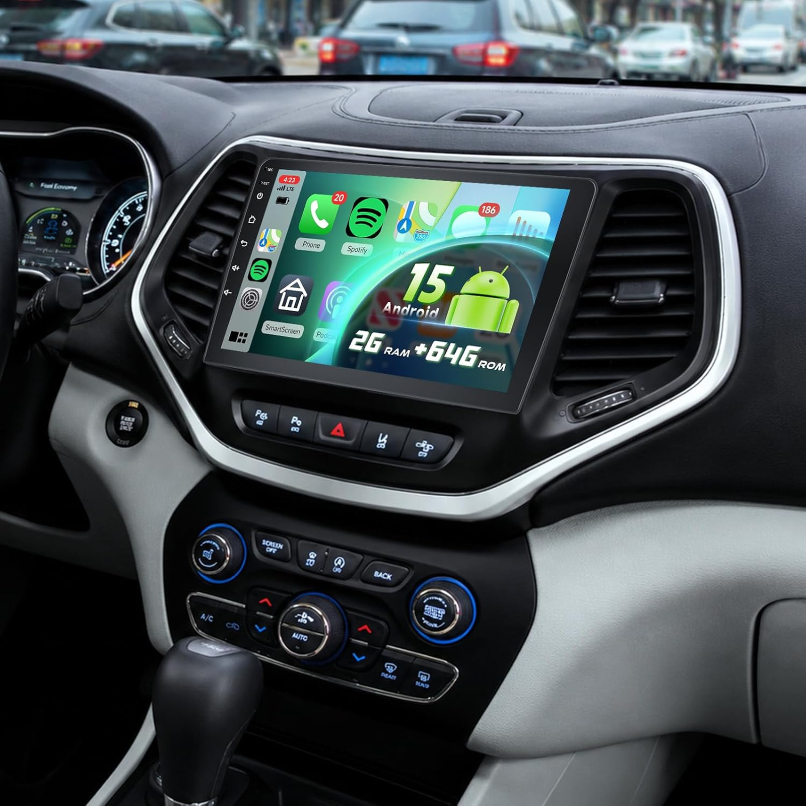 5Ghz WiFi Car Stereo Android 15 10 Inch Touchscreen GPS Bluetooth FM RDS Backup