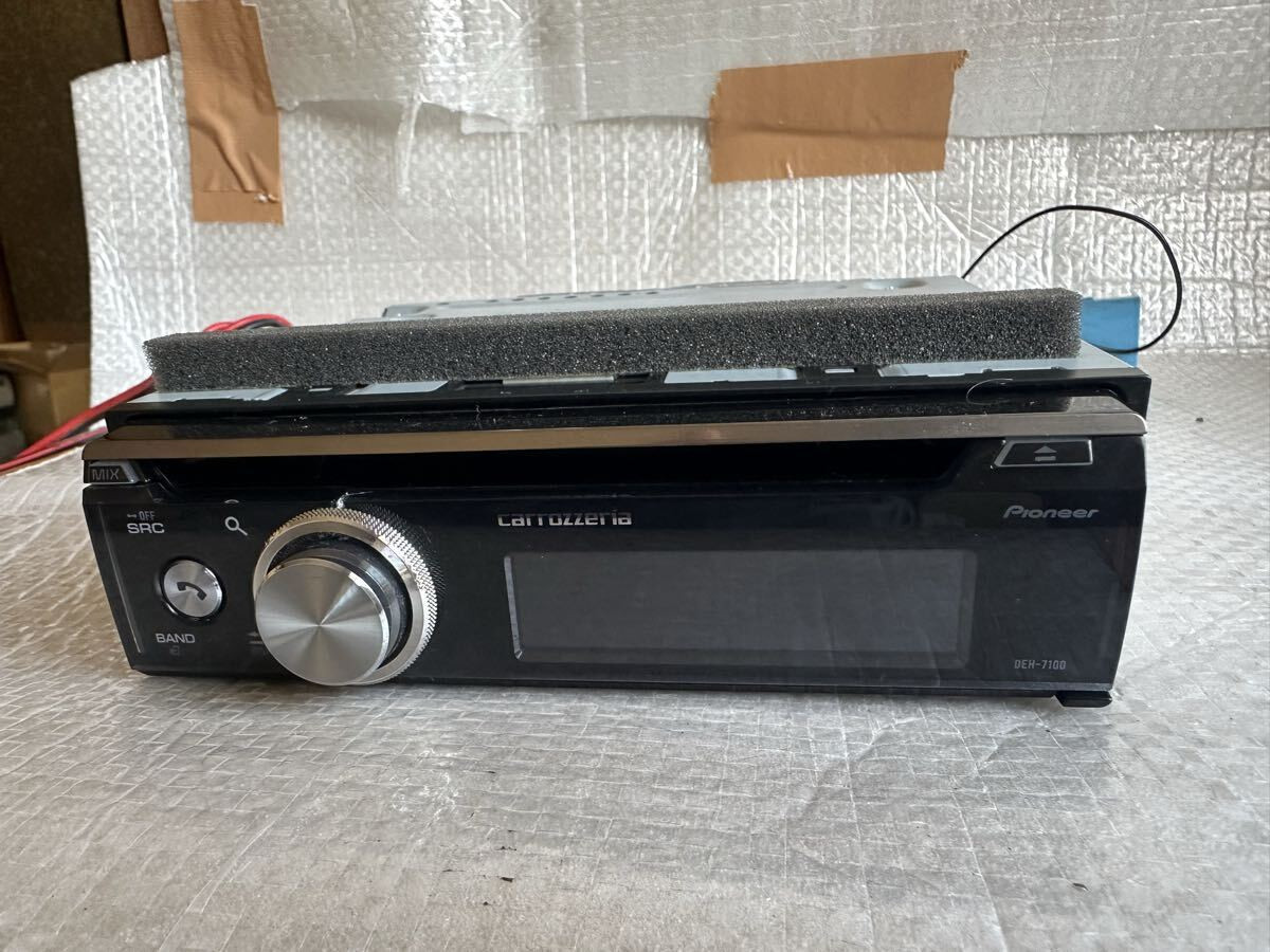 Pioneer Carrozzeria Car Audio DEH-7100 1D CD Bluetooth USB iPod iPhone AUX Used