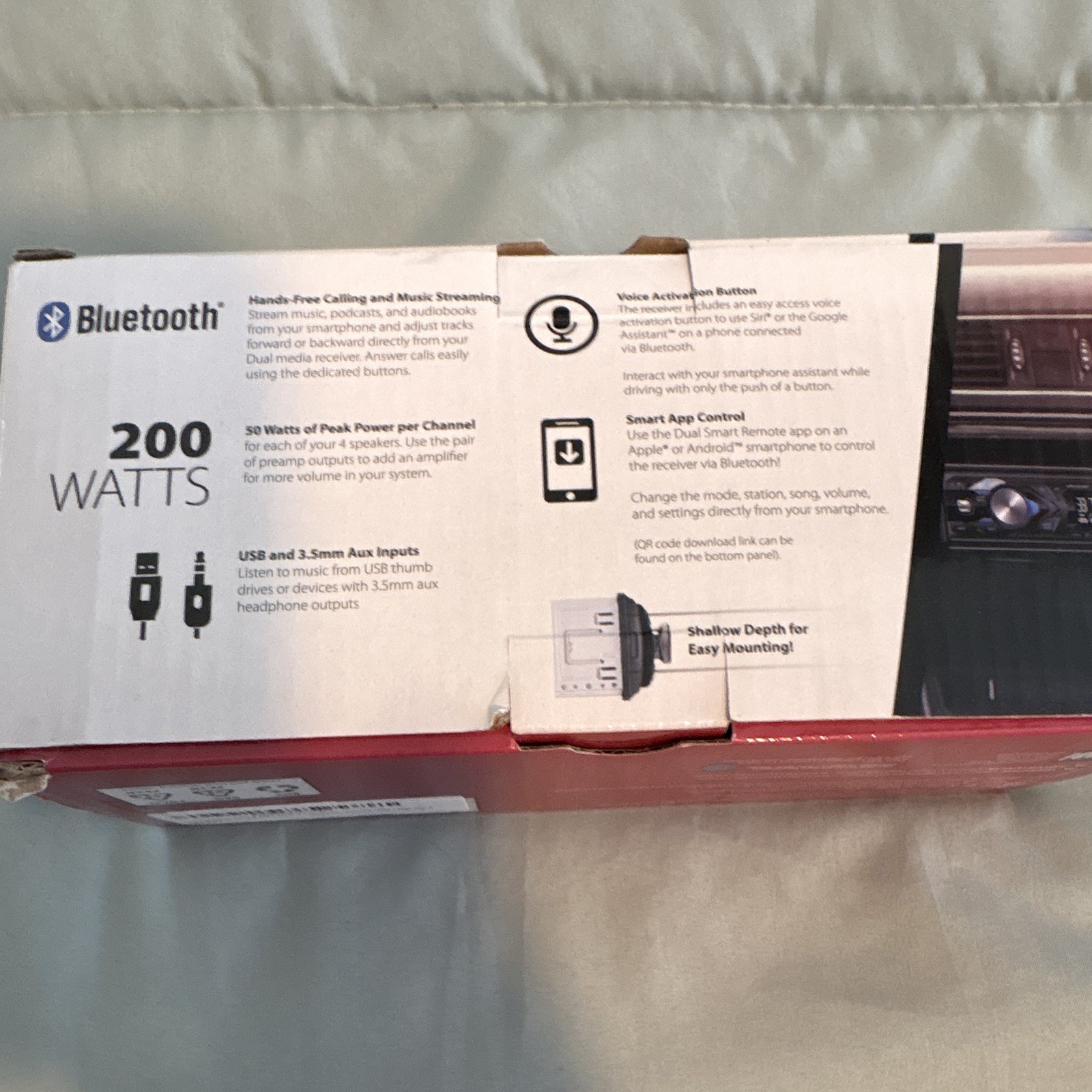 Dual Electronics XRM59BT Single Din Mechless Bluetooth Media Receiver