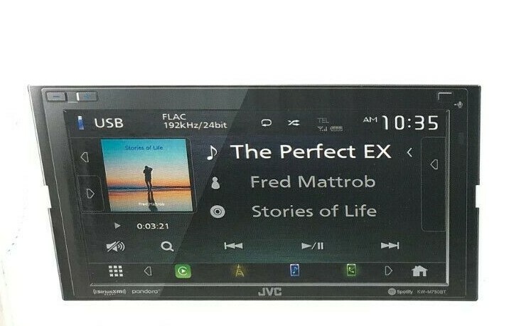 JVC KW-M750BT Android Auto Apple CarPlay iPhone Pandora XM Bluetooth Media 6.8″