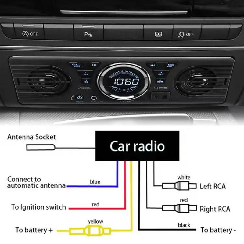 Car Multimedia Bluetooth Radio MP3 Audio Player Loudspeaker BT Host Speaker Kit