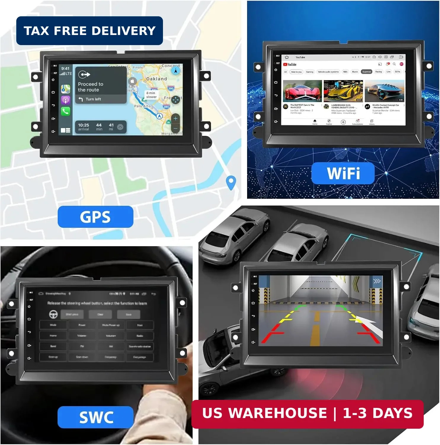 2+64G Upgrade Car Radio Stereo for Ford F250/F350/F450/F550 Carplay 2013-2016 wi