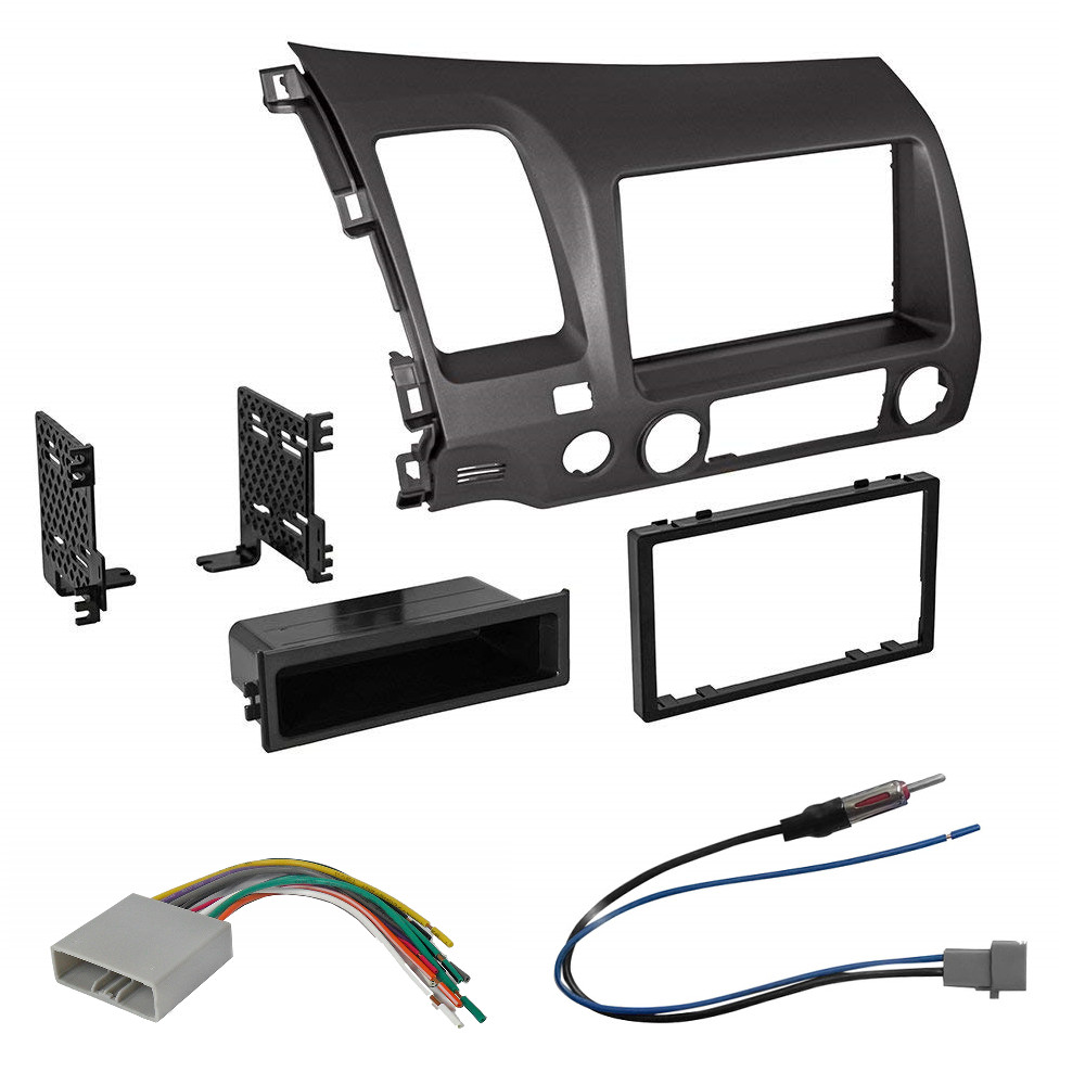 Pioneer CD/AM/FM Car Stereo install KIT for 2006-11 Honda Civic Light Gray Dash