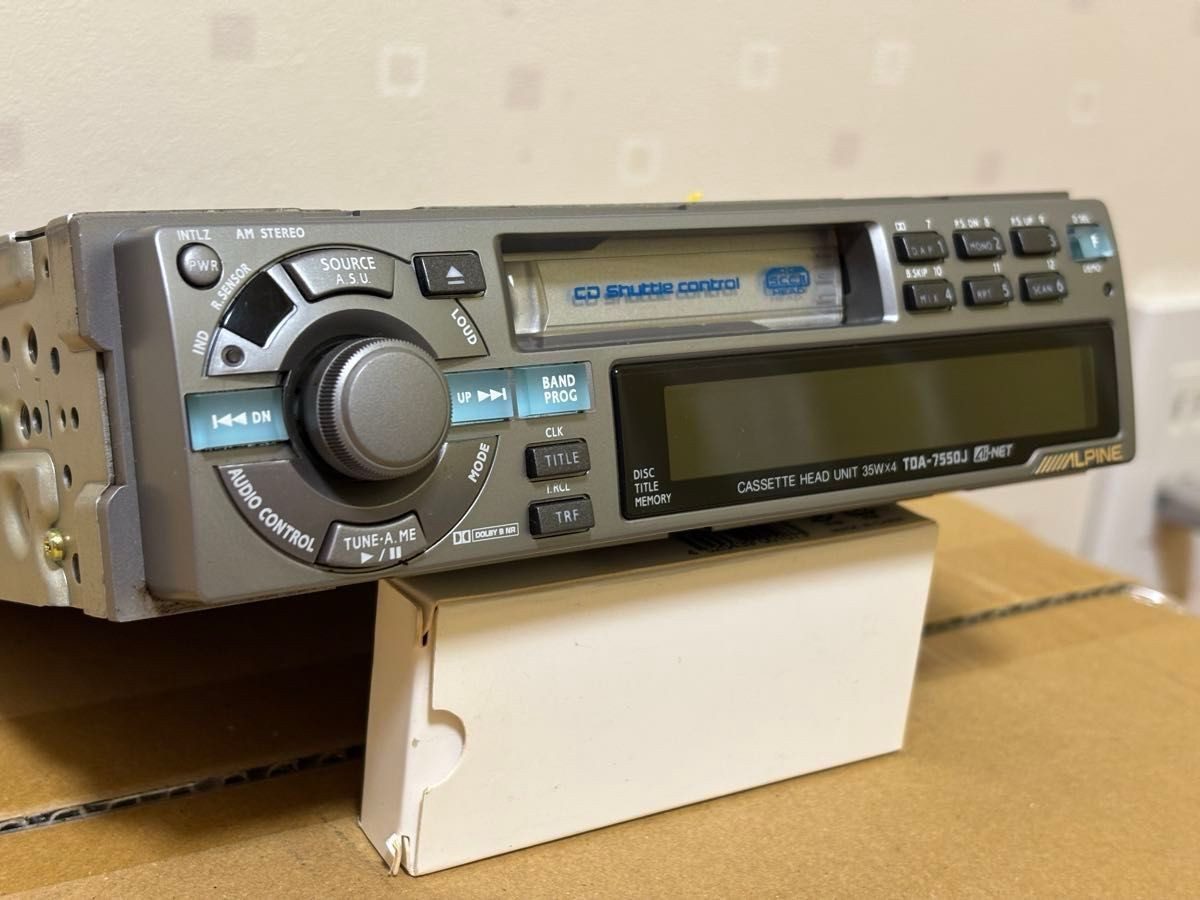ALPINE TDA-7550J 1DIN Car Audio Cassette Deck Receiver Tested Working Rare