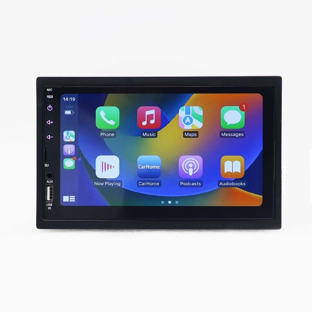 HZX-7CPA 7 Inch Double Din Car Stereo with Wireless Apple CarPlay & Android Auto