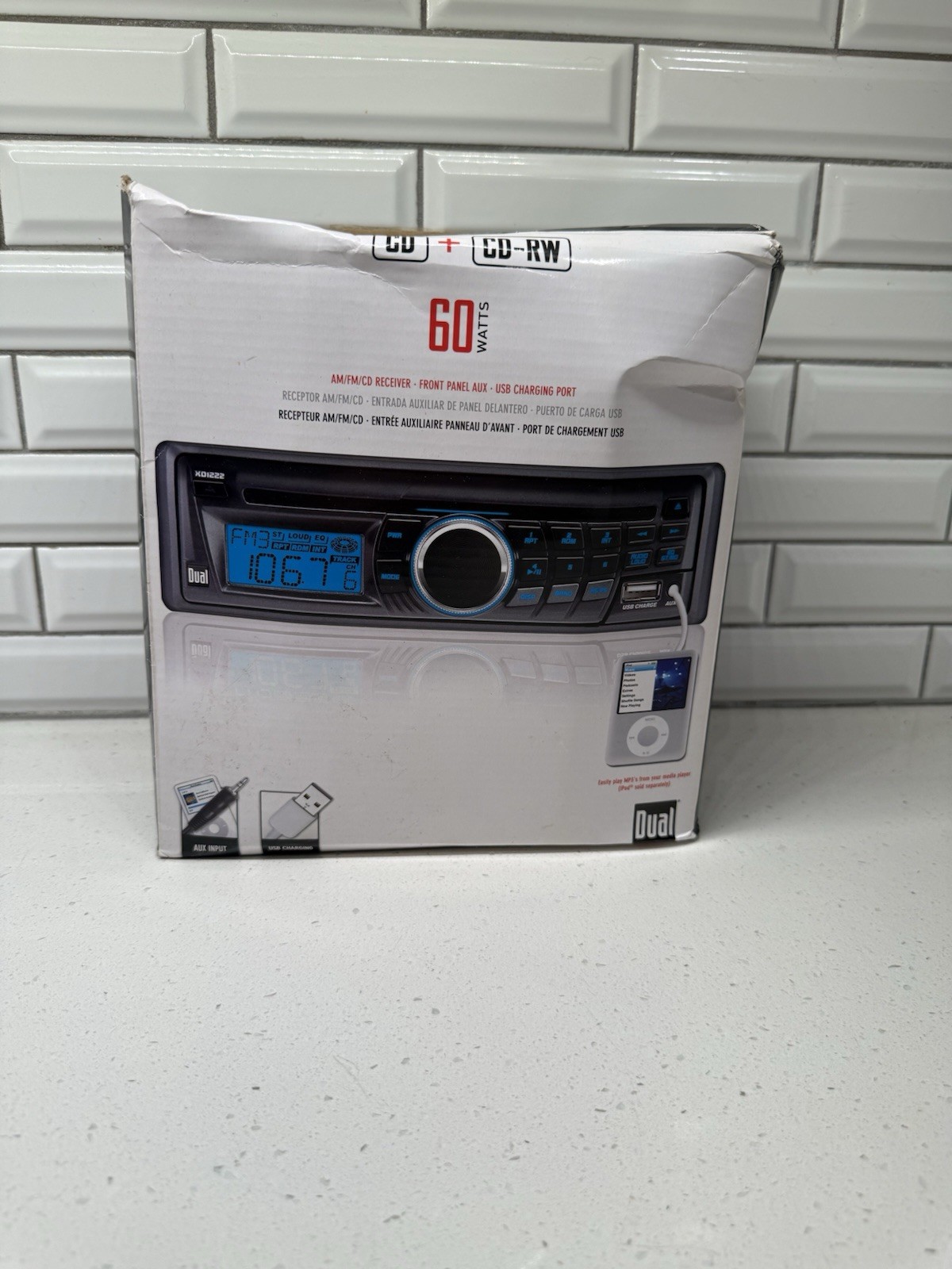 Car AM/FM/CD Dash Stereo ,Dual Electronics Model XD1222 , Never Installed