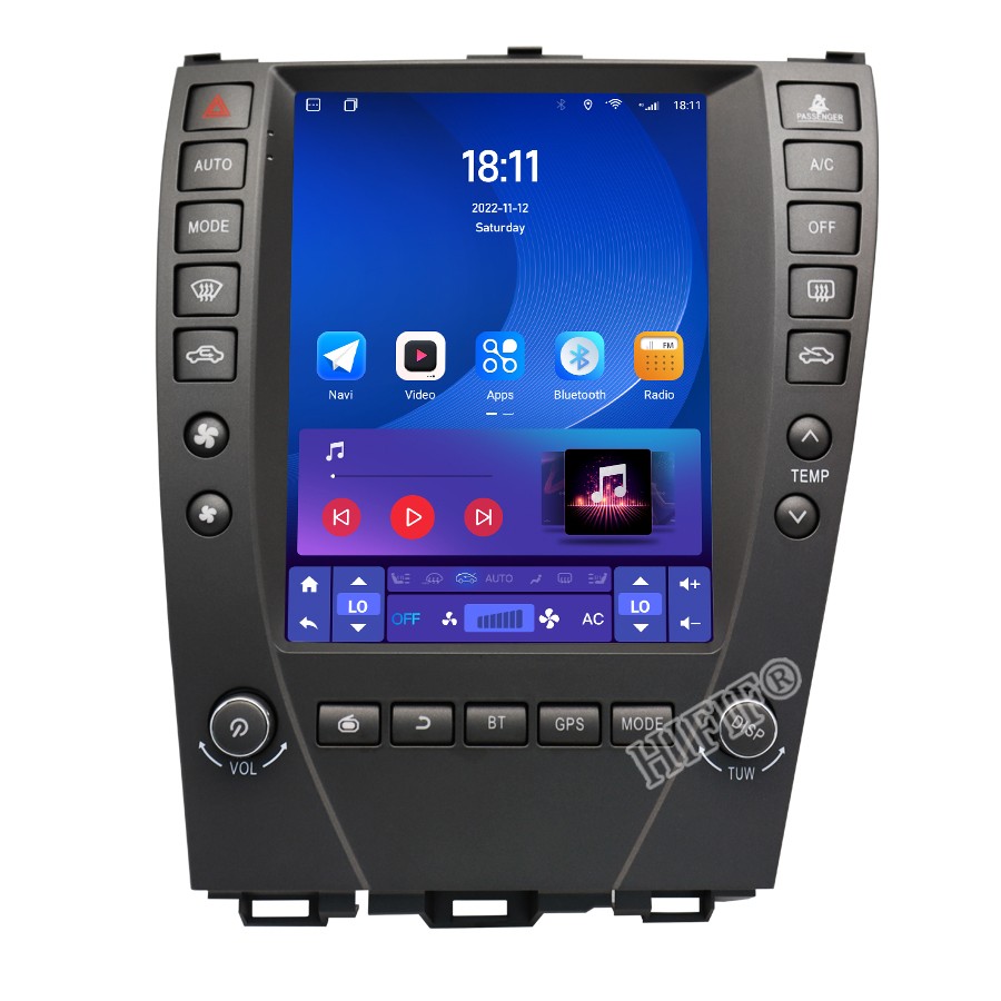 For Lexus ES ES240 ES300 ES330 ES350 2006-2012 For Tesla Style Screen Car Radio