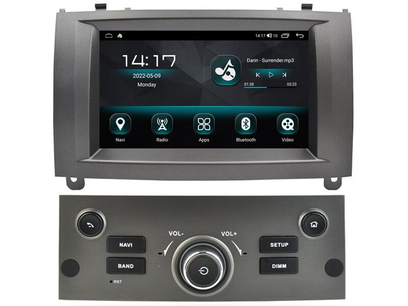 For Peugeot 407 2004-2011 Car Stereo Radio 8-Core Android 12 Carplay GPS 2+32G