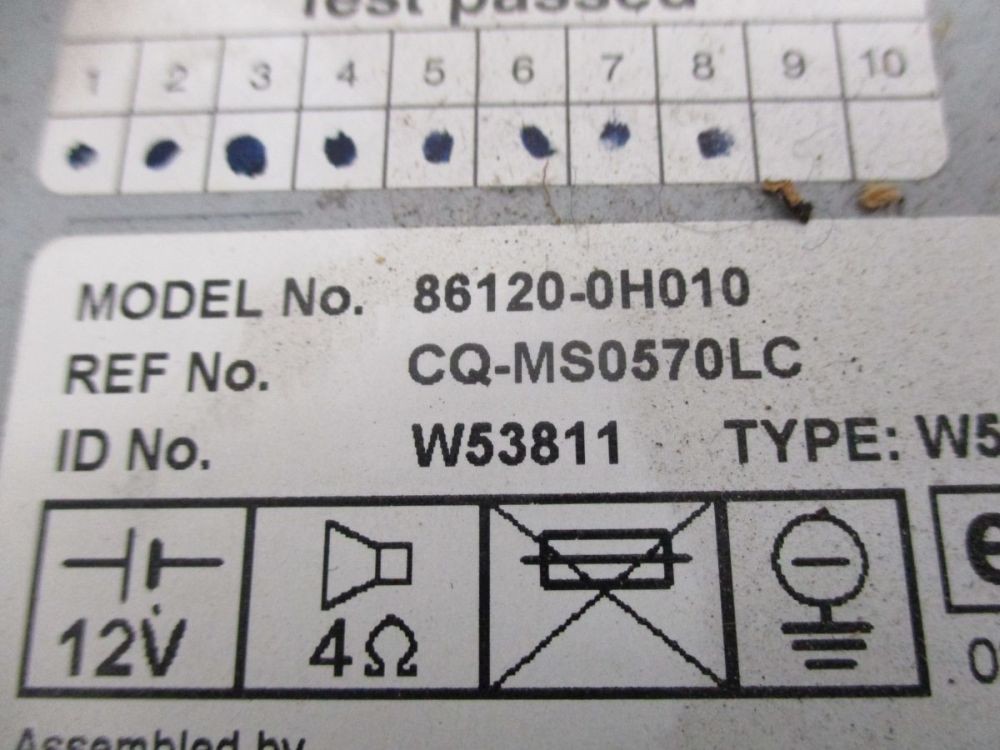 CD Radio *CODE Not Available! Fits For TOYOTA AYGO (WNB1_, KGB1_) 1.0