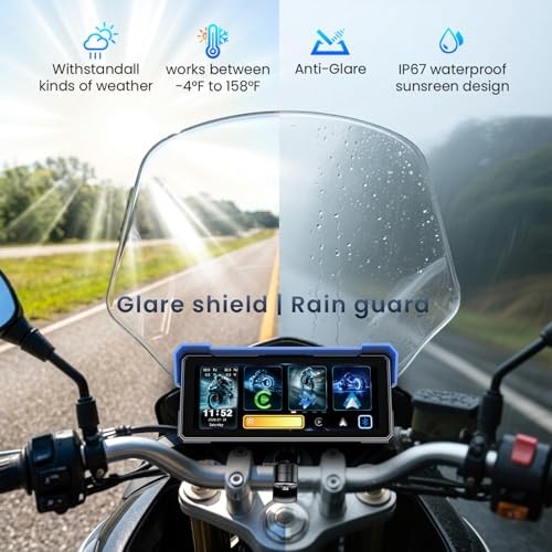 8.1 Inch Motorcycle Carplay GPS Navigation System with A-pple 8 Inch Screen