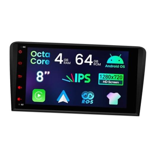 Android 14 Car Stereo for Audi A3 S3 RS3, 8 Inch IPS Touch Screen Car Radio