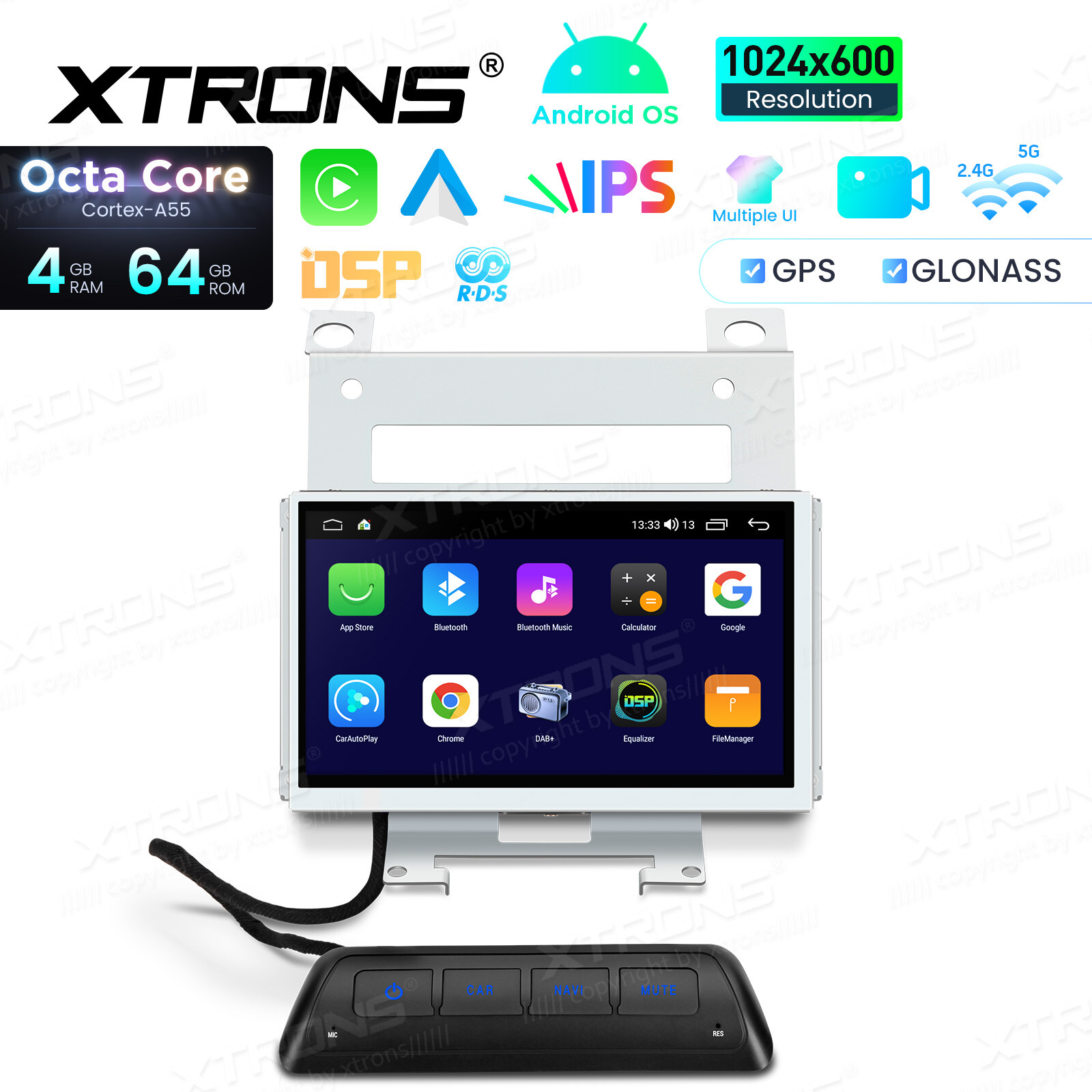 For Land Rover Freelander 2 2007-2012 Android 14 Car Stereo GPS CarPlay 4G 4+64G