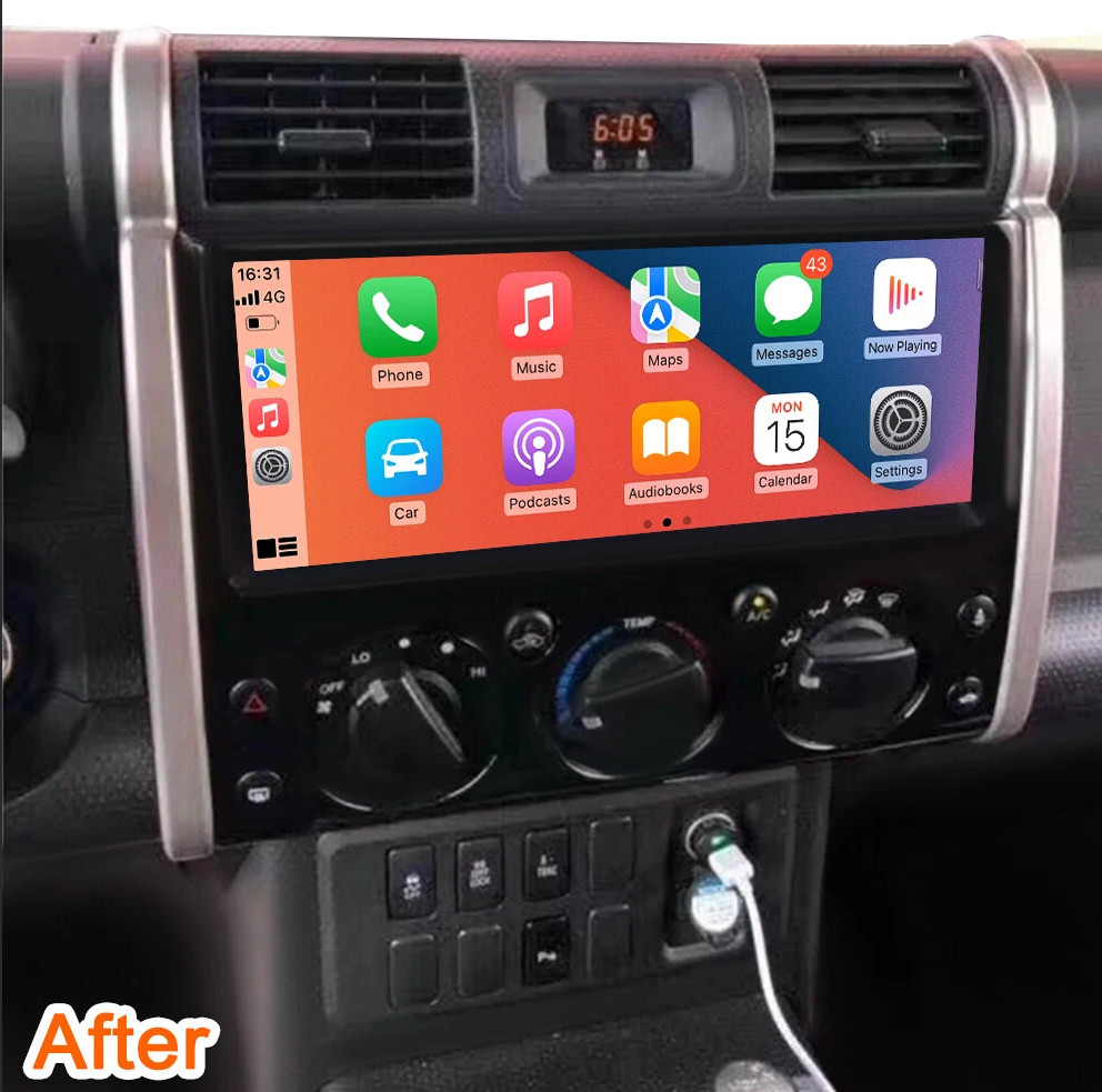USED 12.3” Tesla Style Car Radio Stereo CarPlay For Toyota FJ Cruiser 2006-2021