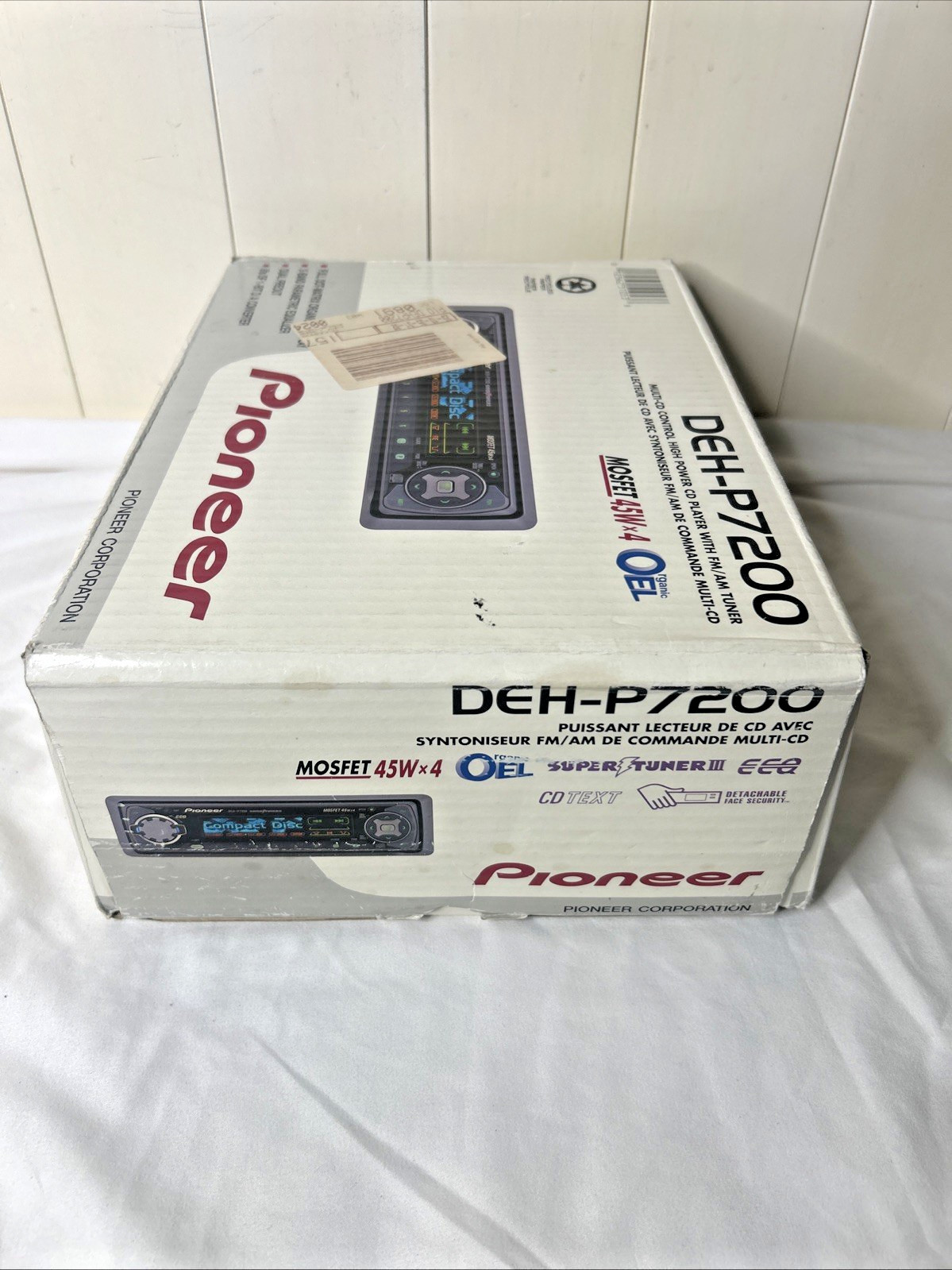 VINTAGE RARE OLD SCHOOL PIONEER DEH-P7200 EMPTY BOX ONLY WITH MANUAL