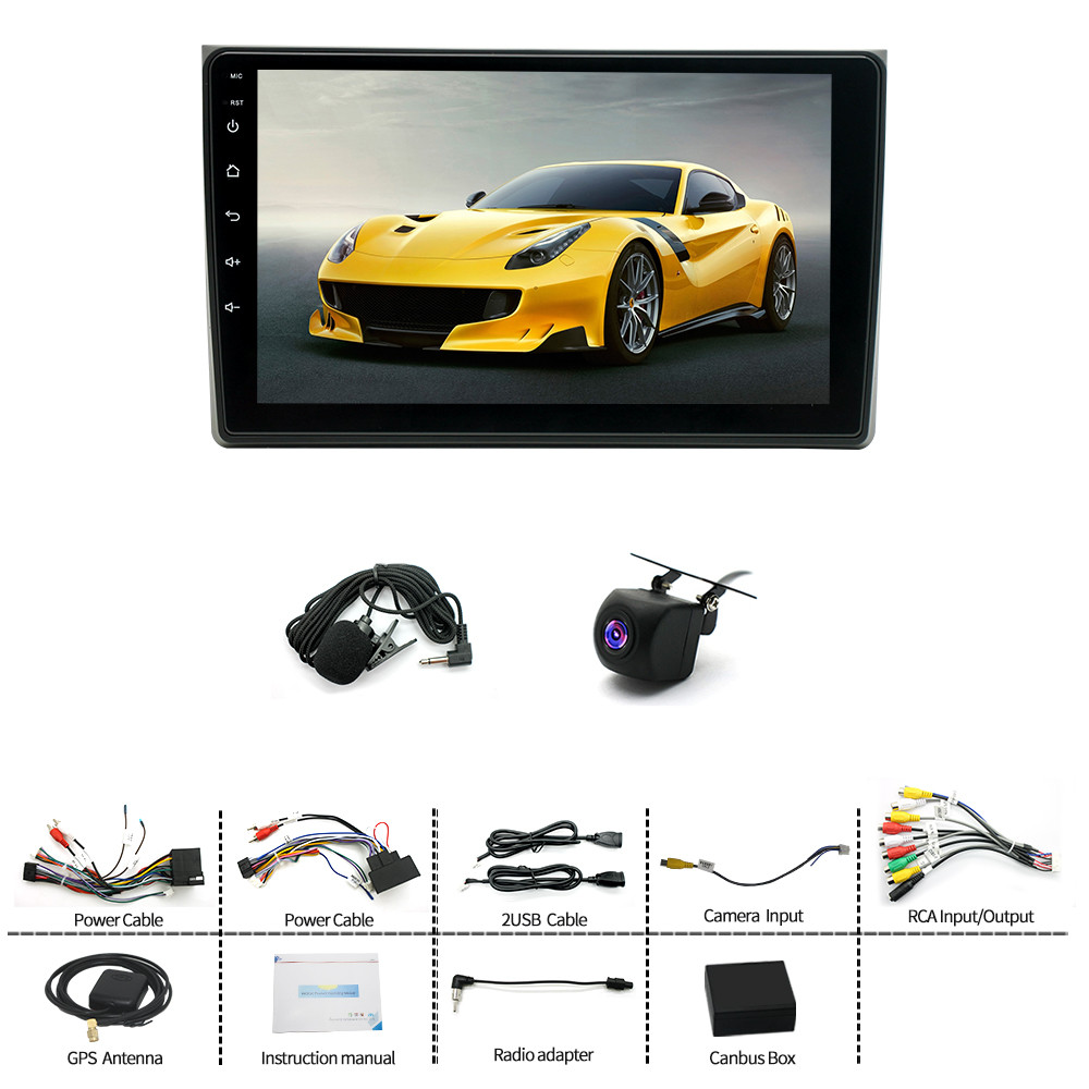 For Audi A4 2002-2008 1280*800 CarPlay Android Car Stereo Radio GPS Wifi Player