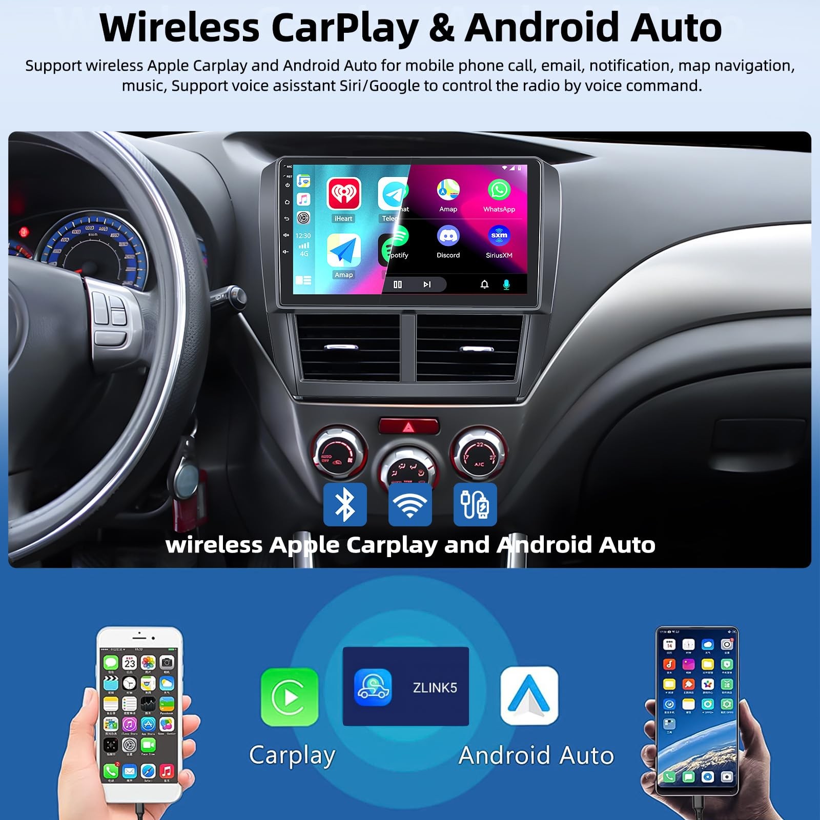 4G+64G Carplay Radio Stereo GPS For Subaru Forester 2009-2013 Impreza 1280*800