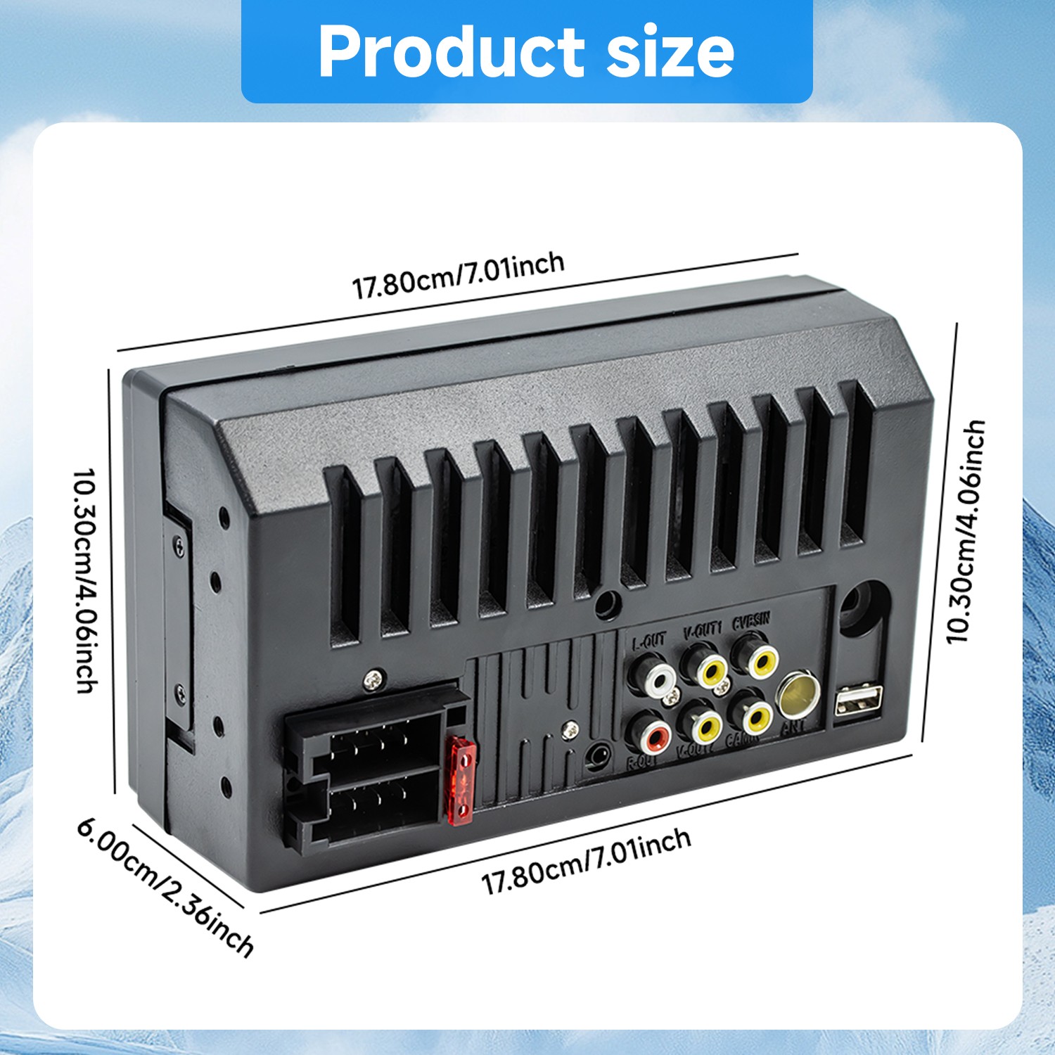 7″ Double 2 DIN Car Stereo Radio MP5 Touch Screen Bluetooth FM USB + Rear Camera