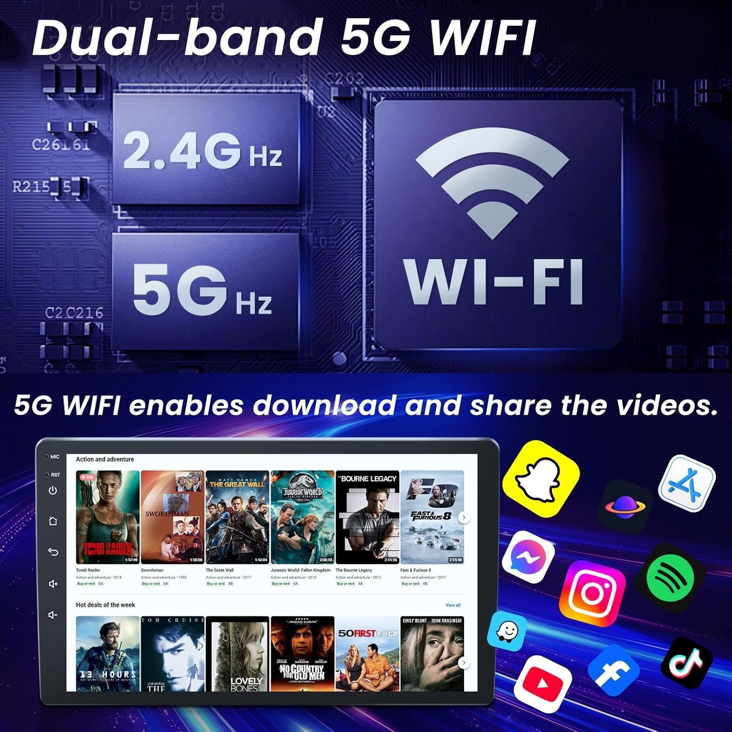 9″ 8Core 4+32G Android Auto Carplay 2007-2013 Chevy Silverado GMC Sierra +more