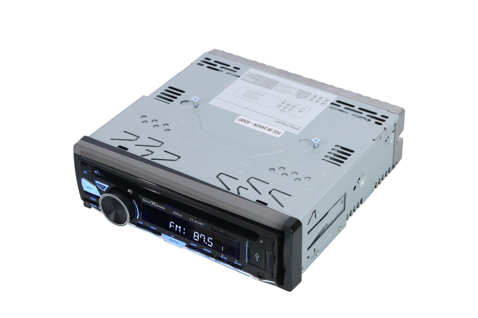 SoundXtreme Single DIN Bluetooth AM FM USB AUX SD CD Player Car Radio Receiver