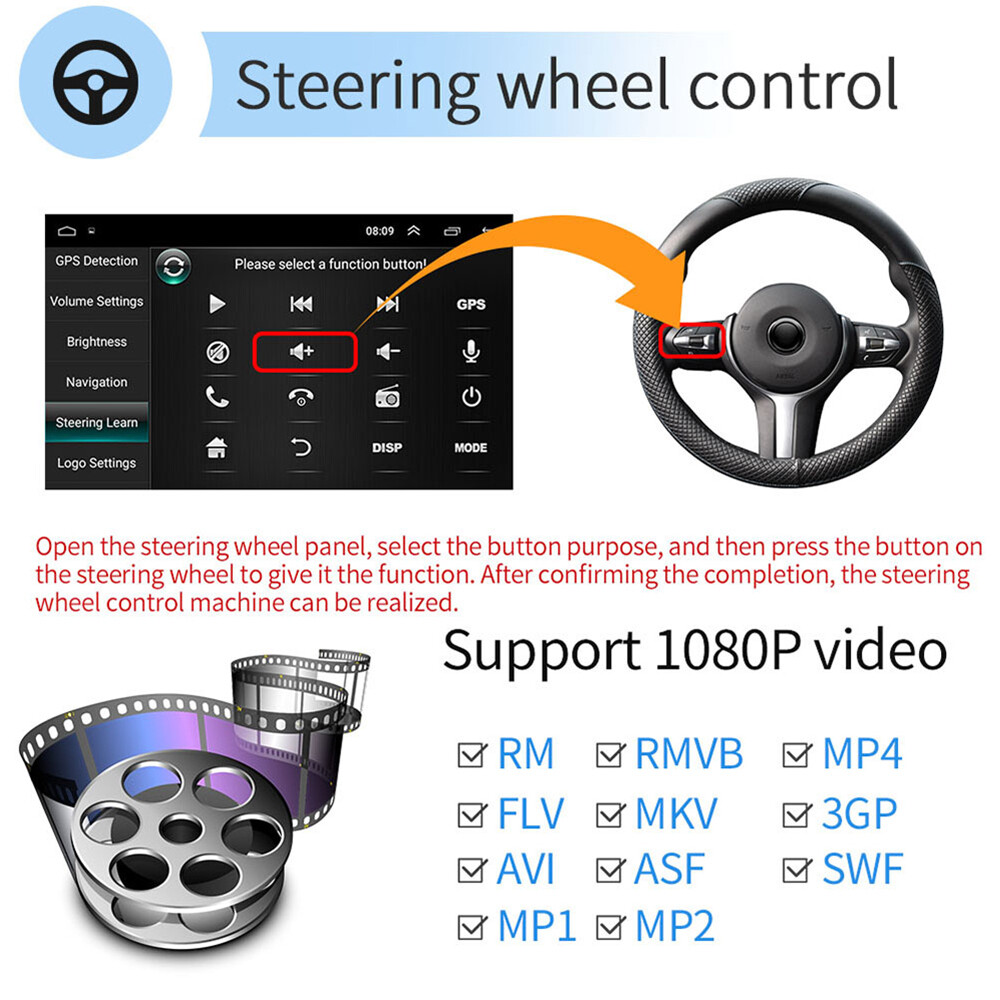 10.1″ Double 2 Din Car Stereo Radio Android 10 GPS Wifi Touch Screen MP5 Player