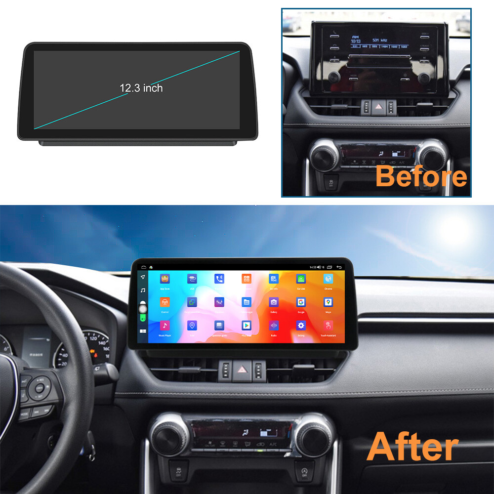 12.3 inch Android For Toyota RAV4 XA50 2018-2022 Car Radio DVD Multimedia Player