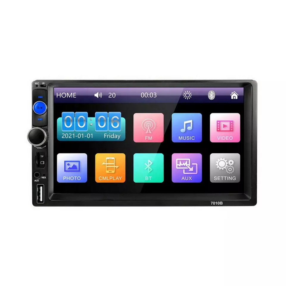 7″ Double 2 DIN Car MP5 Player Bluetooth Touch Screen Stereo Radio With Camera