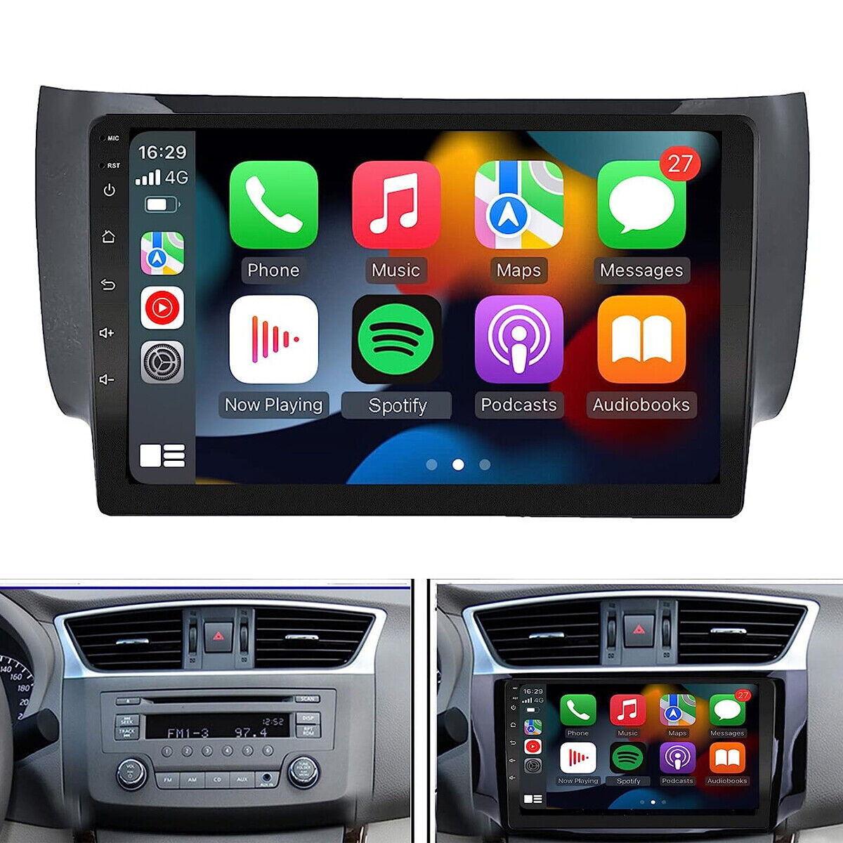 For Nissan Sentra Sylphy 2012-2018 CarPlay Android 12 2+32G Car Stereo Radio GPS