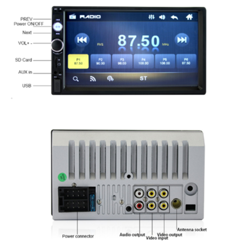 7″ Inch 2Din Car Stereo Radio HD Mp5 Player Touch Screen Bluetooth Radio &Camera