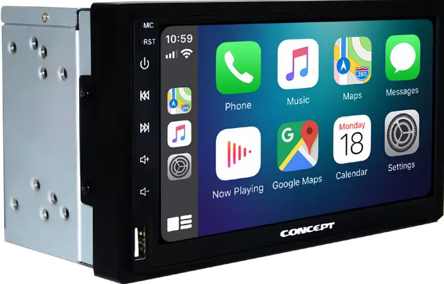 Concept DL-70 Wireless 7″ Touch Screen In-Dash Receiver w/Apple Carplay/Android