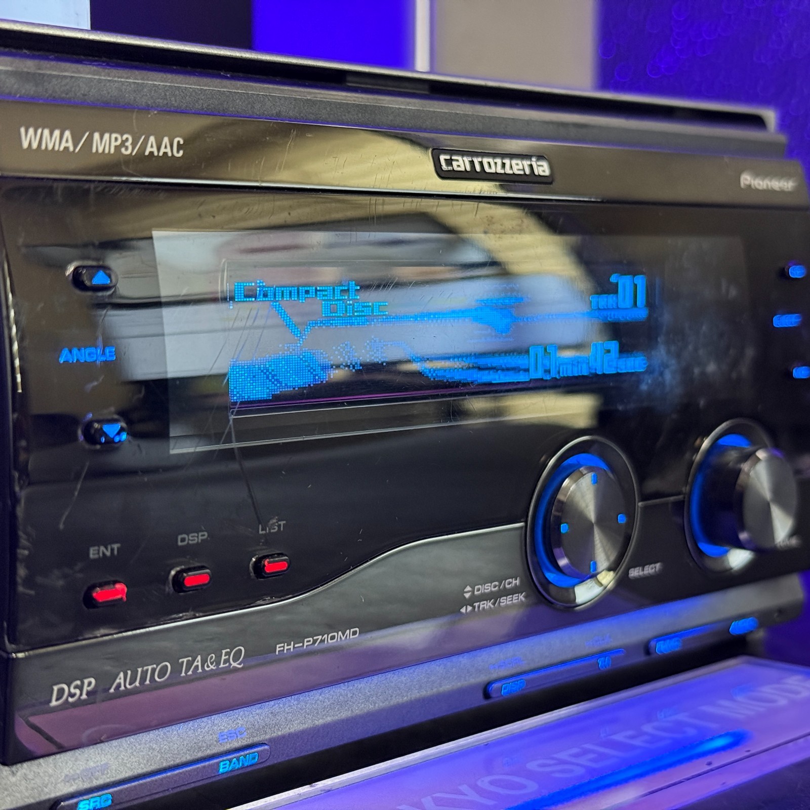 Carrozzeria Pioneer FH-P710MD 2DIN CD MDLP Player w/CD-IB10 iPod Adapter Tested