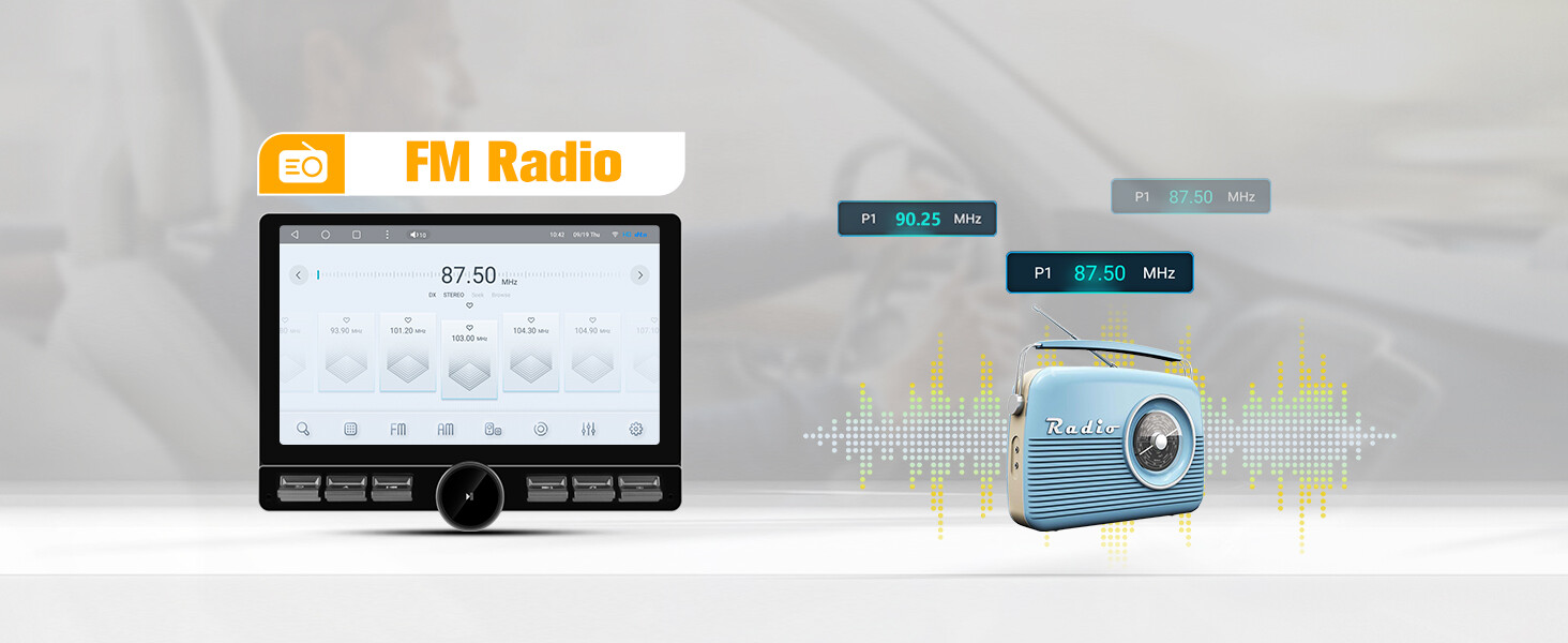 Car Stereo for Jeep Wrangler JK & Dodge Ram 1500/2500 Wireless CarPlay & Android