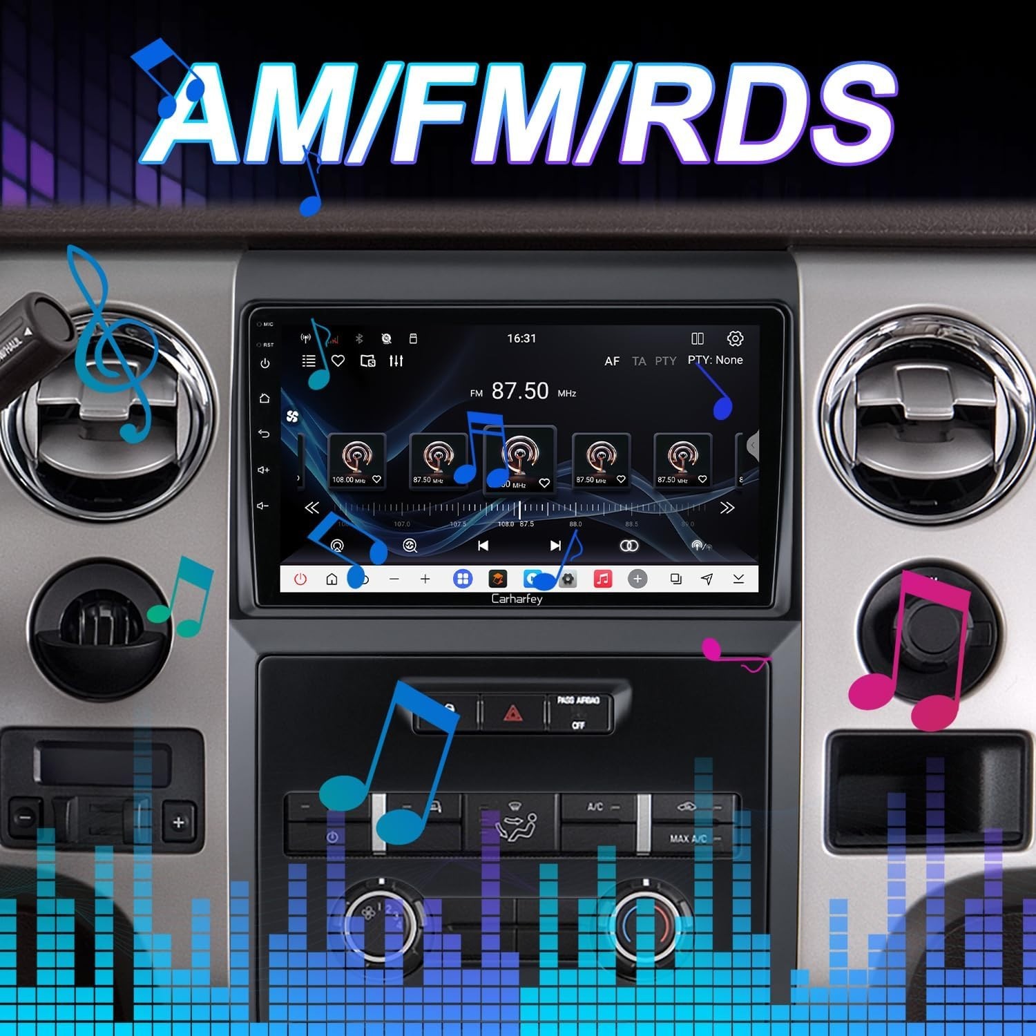 Car Radio Stereo Upgrade for Ford F150 2009-2014, Wireless Carplay Android 4827